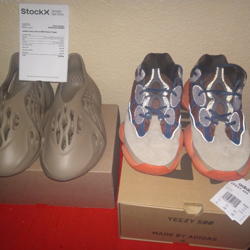 Yeezy foam runners and enflamed 500
